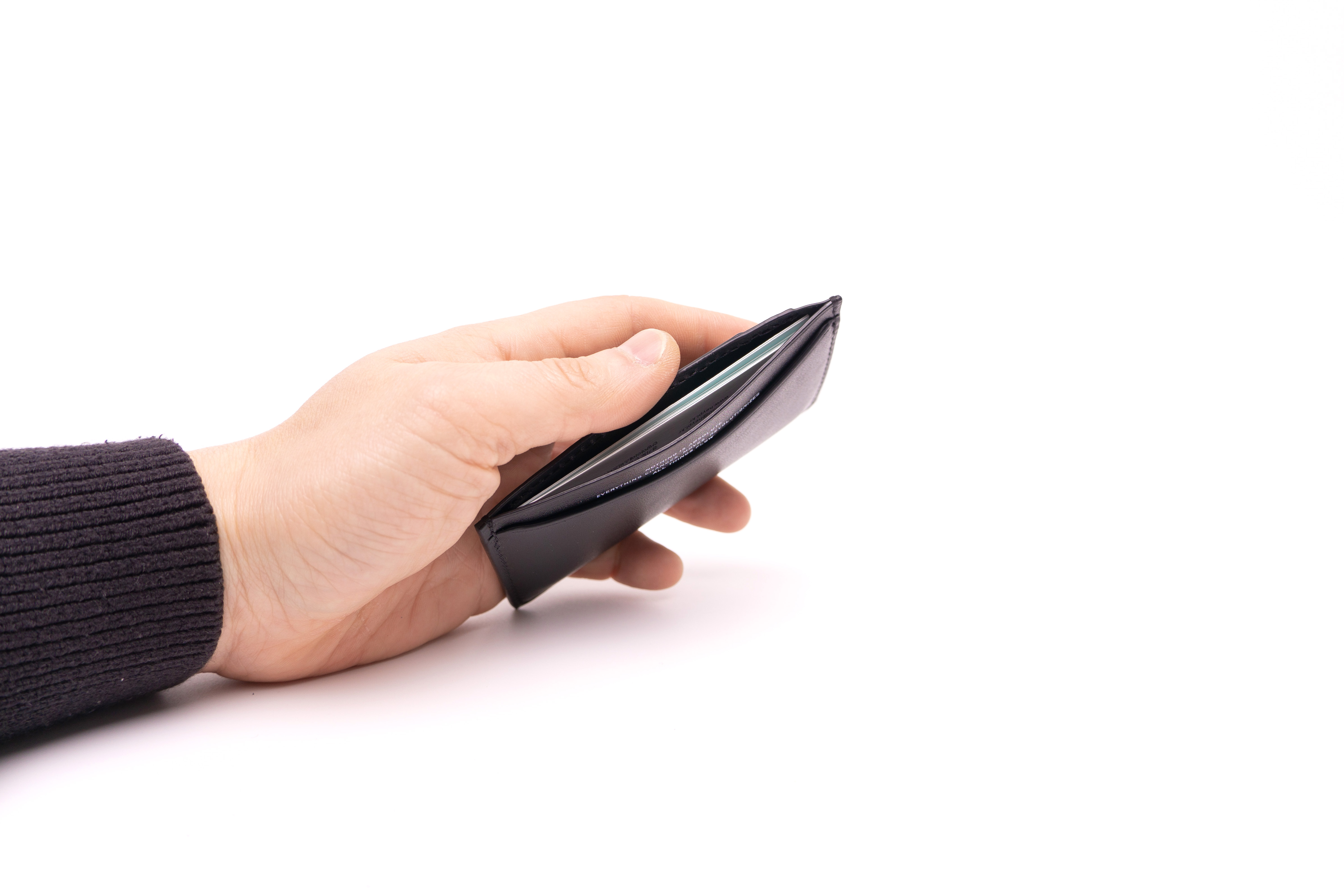 천연 소가죽 슬림 수제 카드지갑 남녀공용 미니 명함지갑