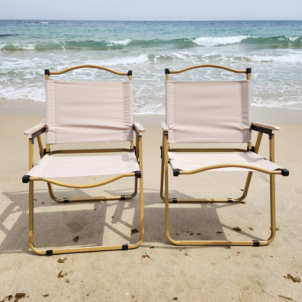 착착 접이식 폴딩 캠핑의자 로우체어 하이72cm, 모카, 2개