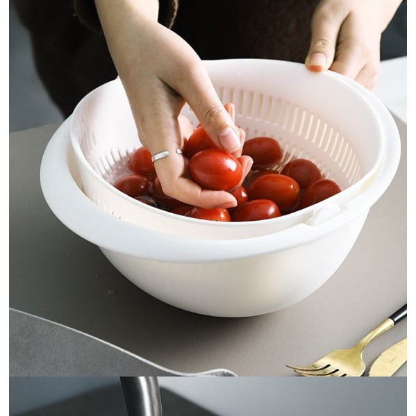 쌀씻는 통 쌀 세척 볼 바가지 그릇 쌀세척기 이미지 6