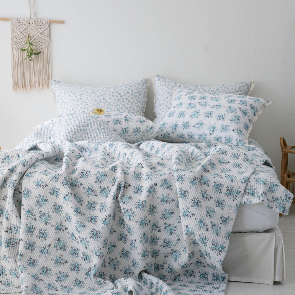 모달패드 플라워 샬롯 퀸 킹 침대패드 겸 스프레드