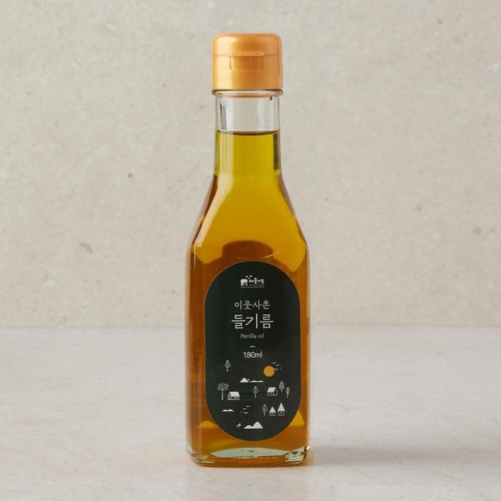 국내산 들깨 [ 이웃사촌 국산 들기름 180ml ] 저온 압착 들기름 이미지 6