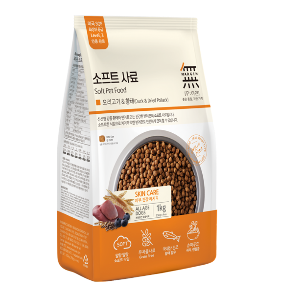 바우와우 무마진 소프트 말랑한사료 오리+황태, 1kg, 1개 - 상품 이미지