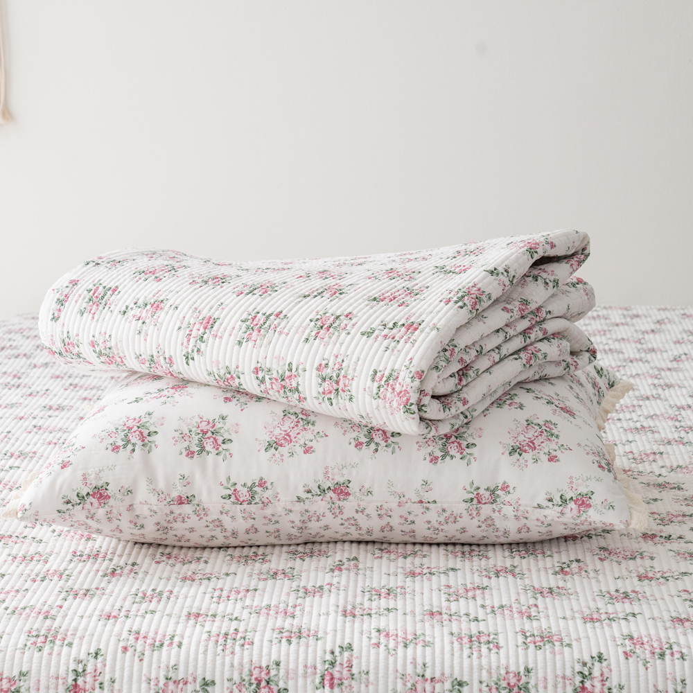 모달패드 플라워 샬롯 퀸 킹 침대패드 겸 스프레드