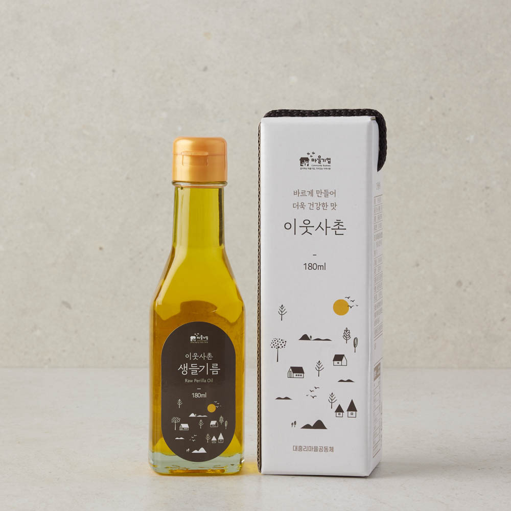 국산 들기름 [ 이웃사촌 생들기름 180ml ] 저온 압착 들깨 기름 - 상세 이미지 4