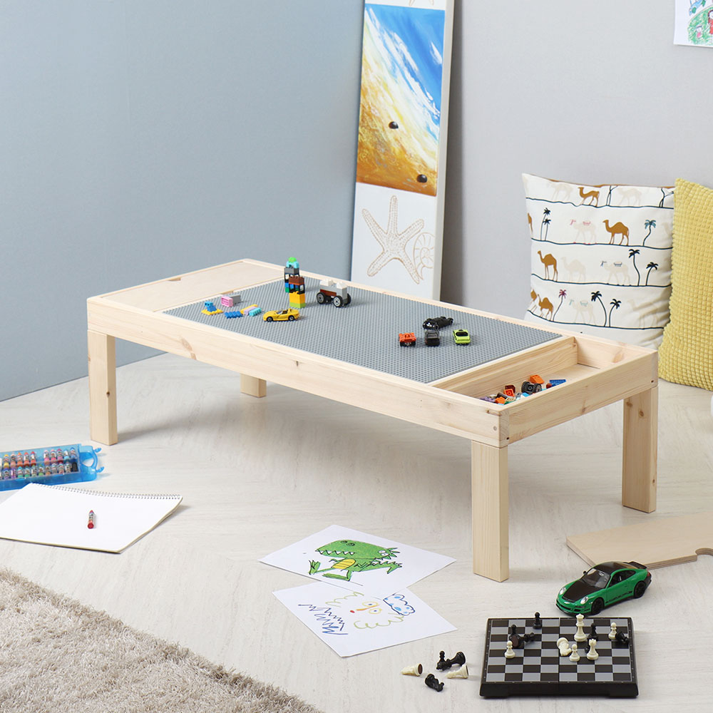 원목 레고 테이블 대