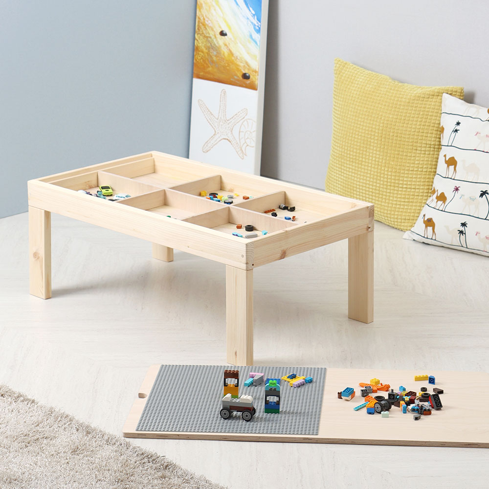 원목 레고 테이블 소