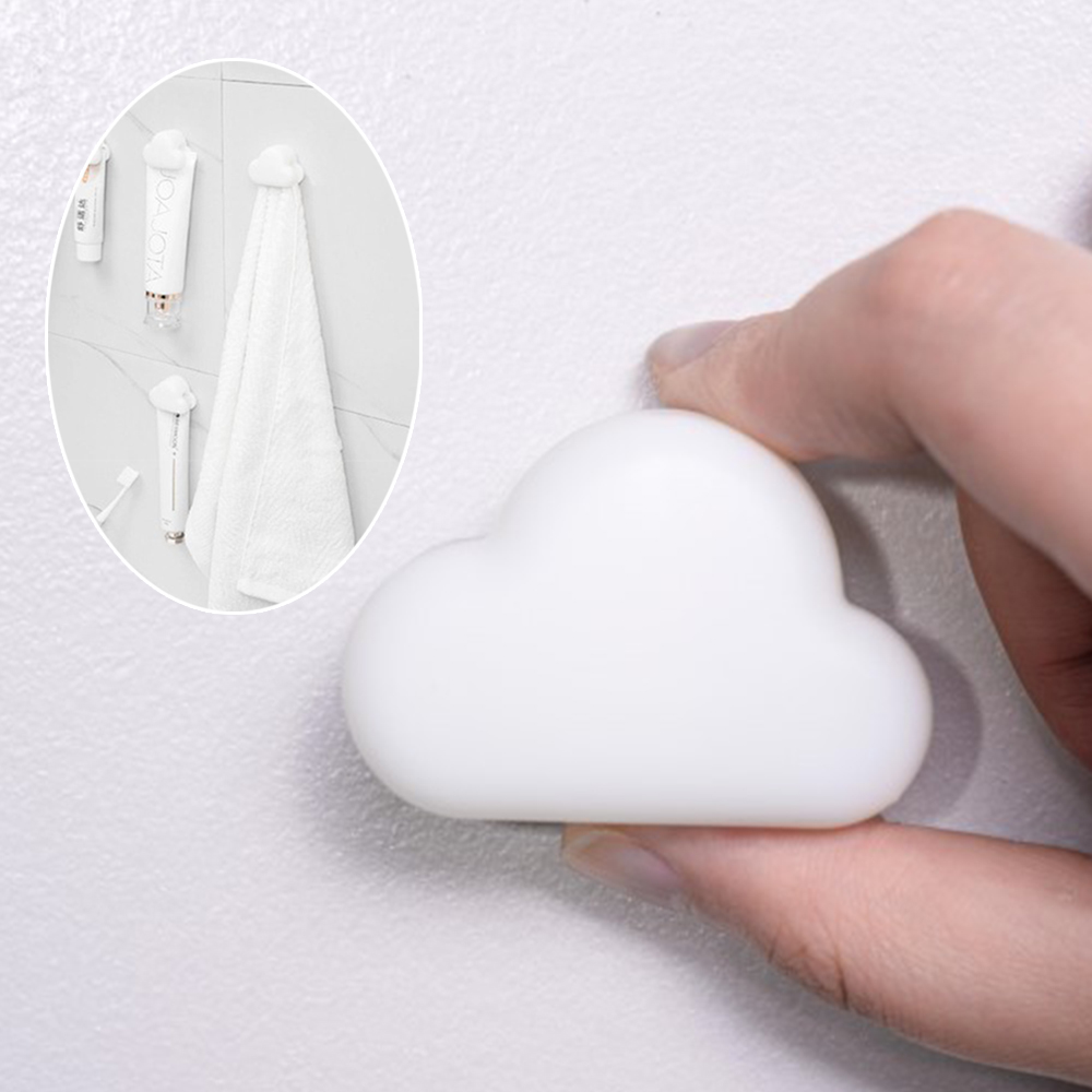 치약걸이 무타공 치약 수건 욕실 거치대 꽂이 홀더 벽 부착형 보관통 구름 집게 칫솔통 공중부양 - 상세 이미지 2