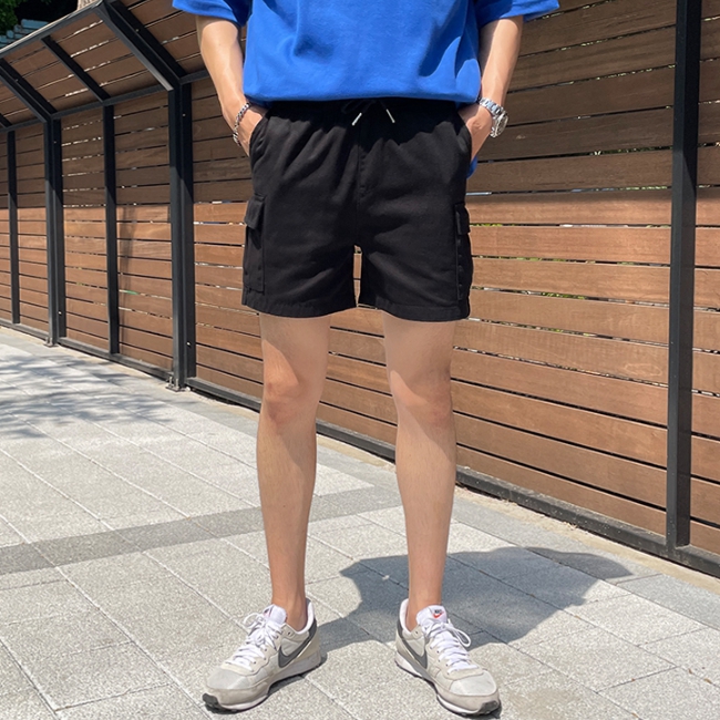 남자 두맥 여름 5부 워싱 카고 반바지 28-36 - 상세 이미지 2