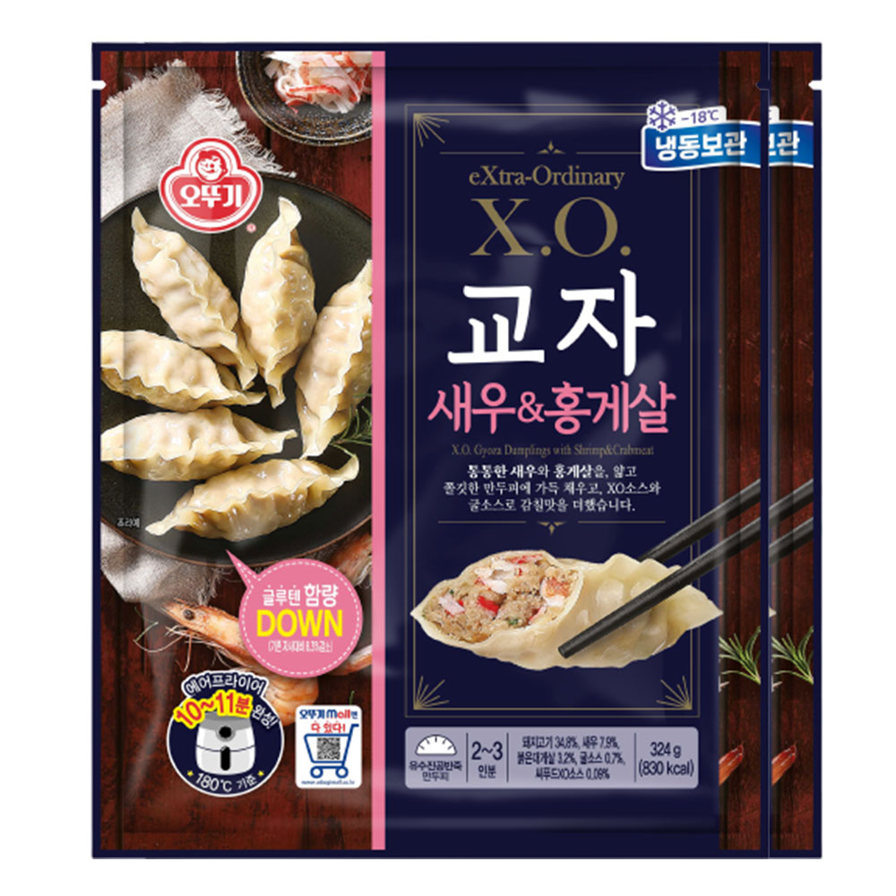 오뚜기 X.O. 교자만두 2개+교자김치 2개+교자새우&홍게살 2개+물만두 2개 - 상세 이미지 3