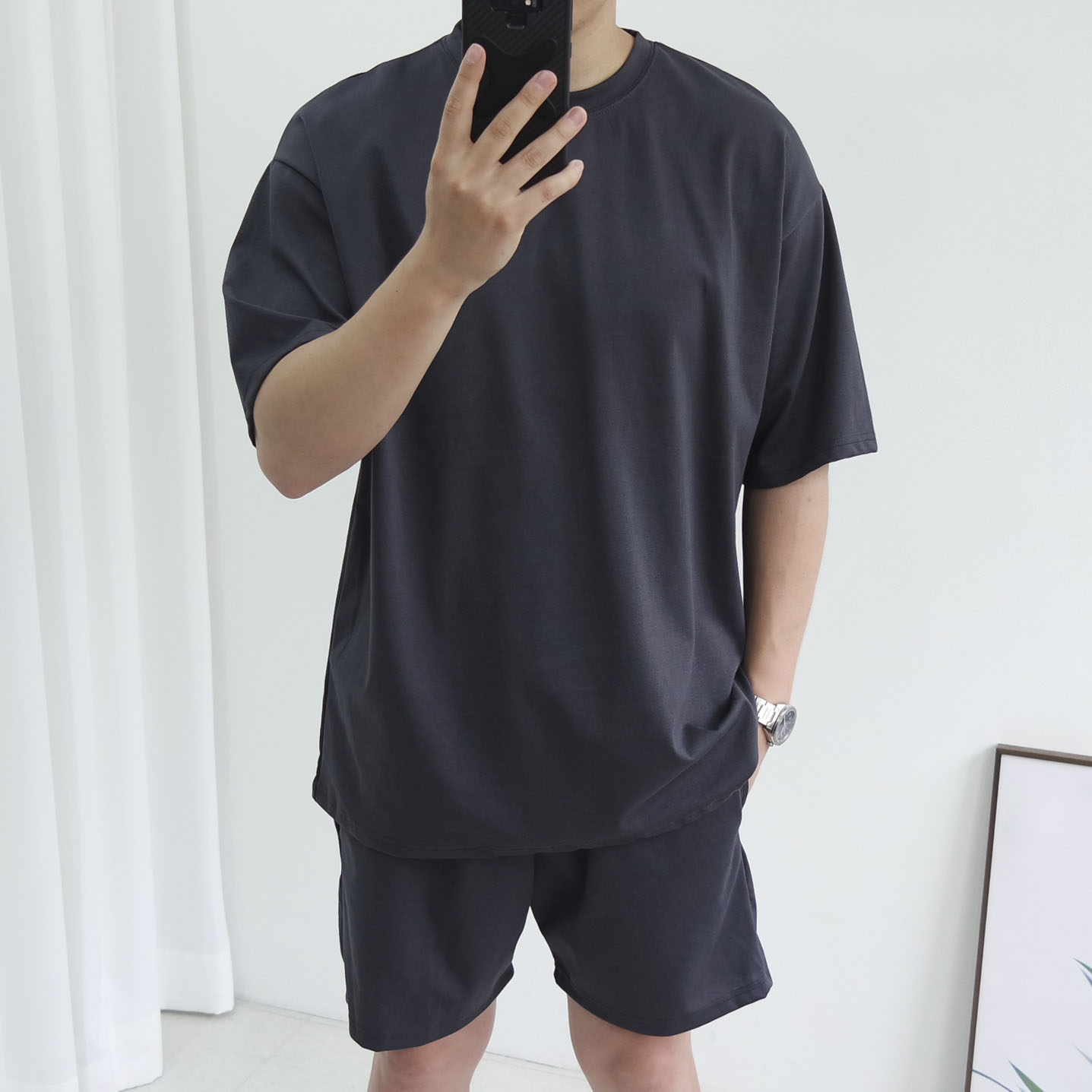 1+1 남자 아이스 분또 파스텔 오버핏 쿨링 반팔티셔츠 9color 이미지 3