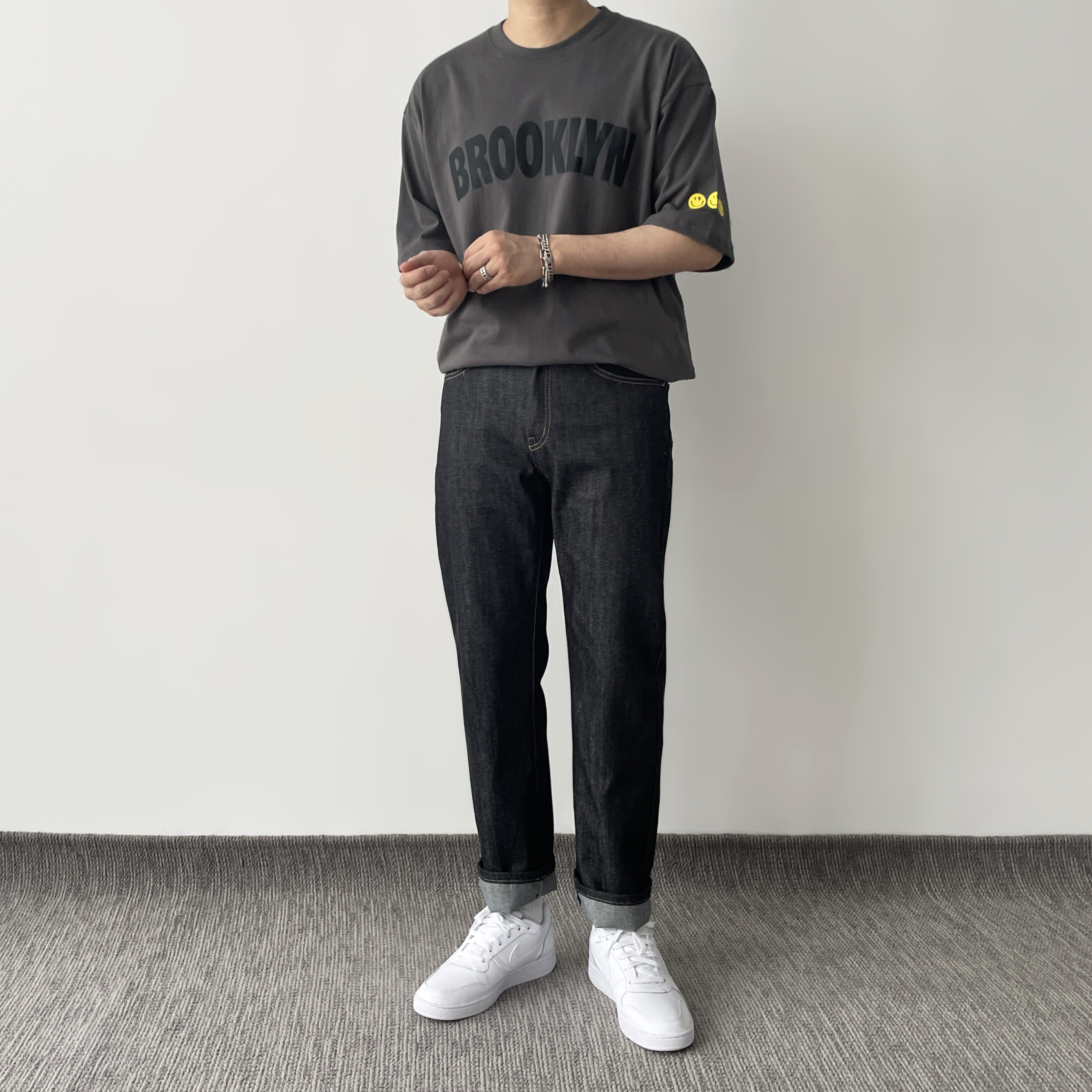 어깨넓어보이는반팔 남자오버핏반팔티 - 상세 이미지 5