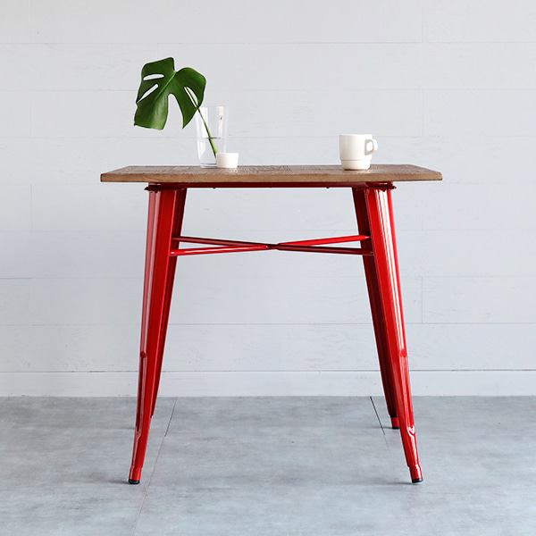 800 원목상판 빈티지테이블 T1101-80W 800mm, 레드 3204.1273