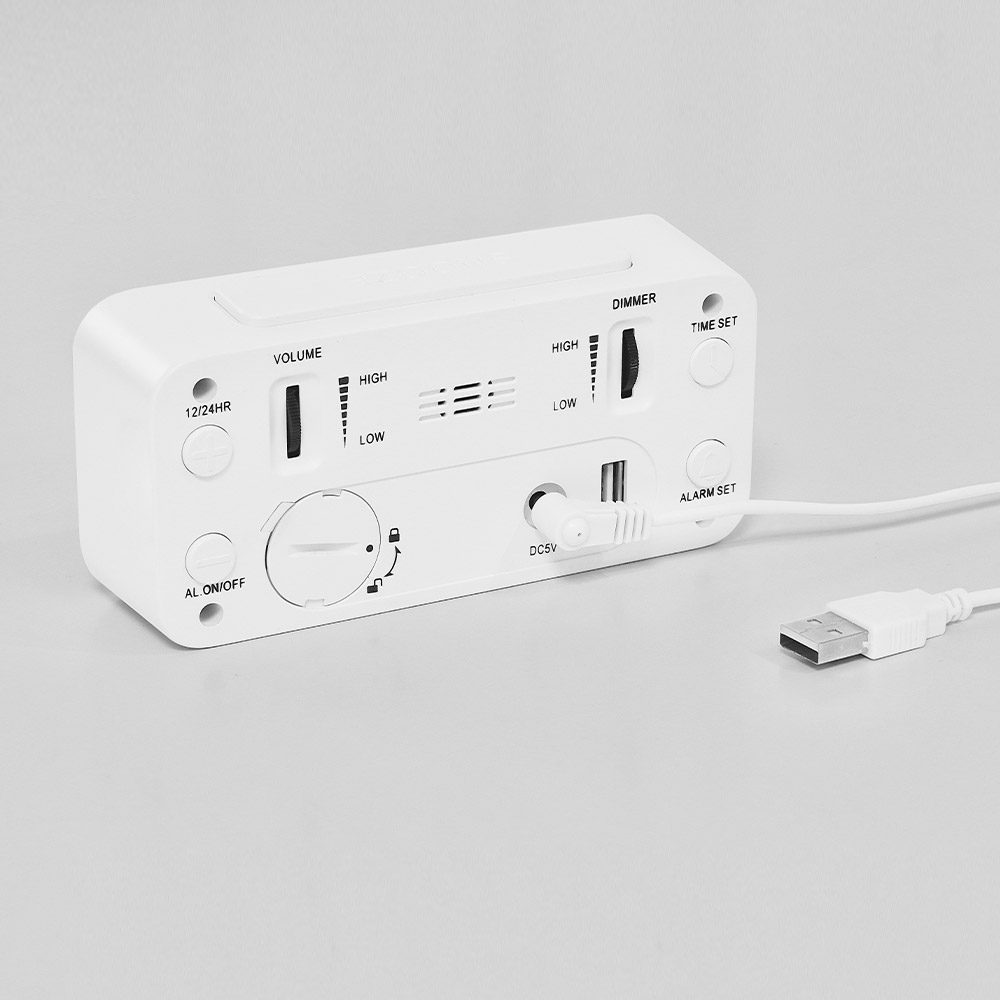 플랜룩스 탁상시계 빅뷰 디지털 전자 LED 무소음 책상 미니 알람시계