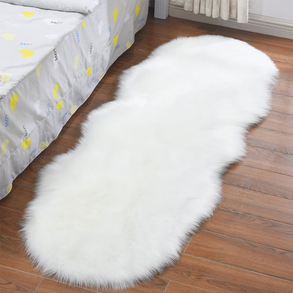 오라플 원형 양털 러그 양모 카페트 퍼 거실 침실 60cm