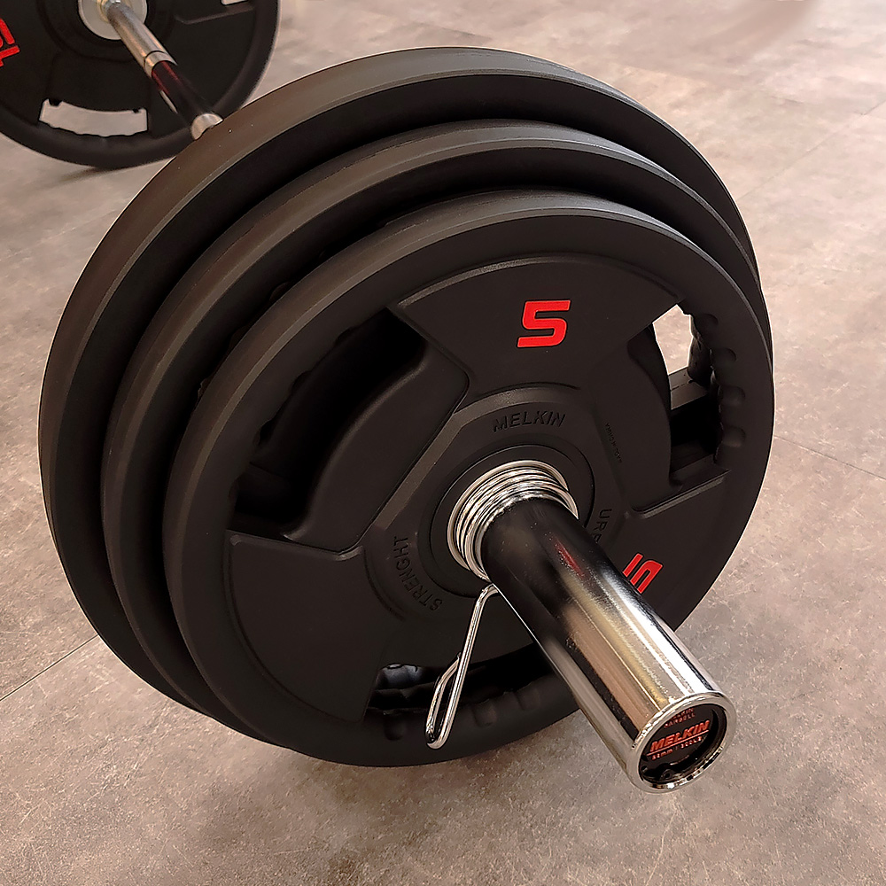 멜킨 경량 원판 바벨 플레이트 헬스 고급 TPU 30mm 2.5kg 2개 우레탄원판 이미지 6