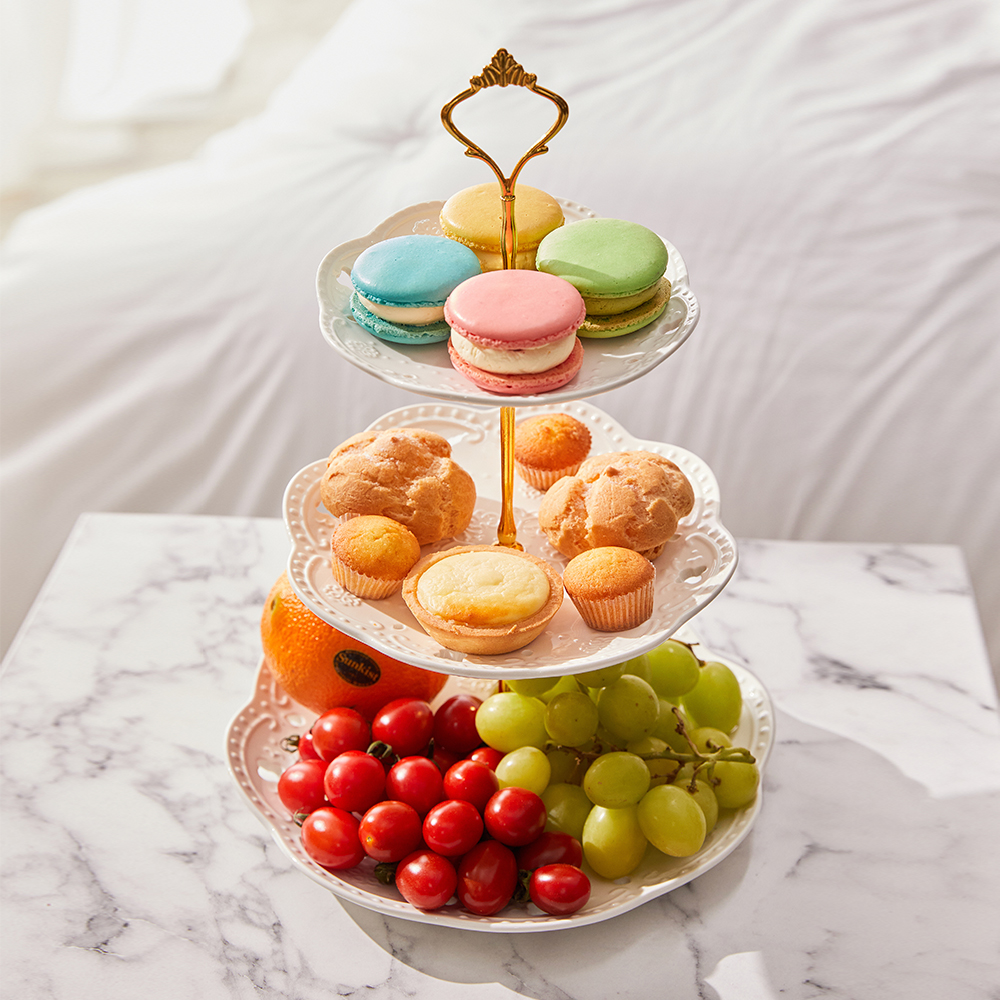 디저트접시 플레이팅접시 케이크스탠드 3단트레이 애프터눈티세트