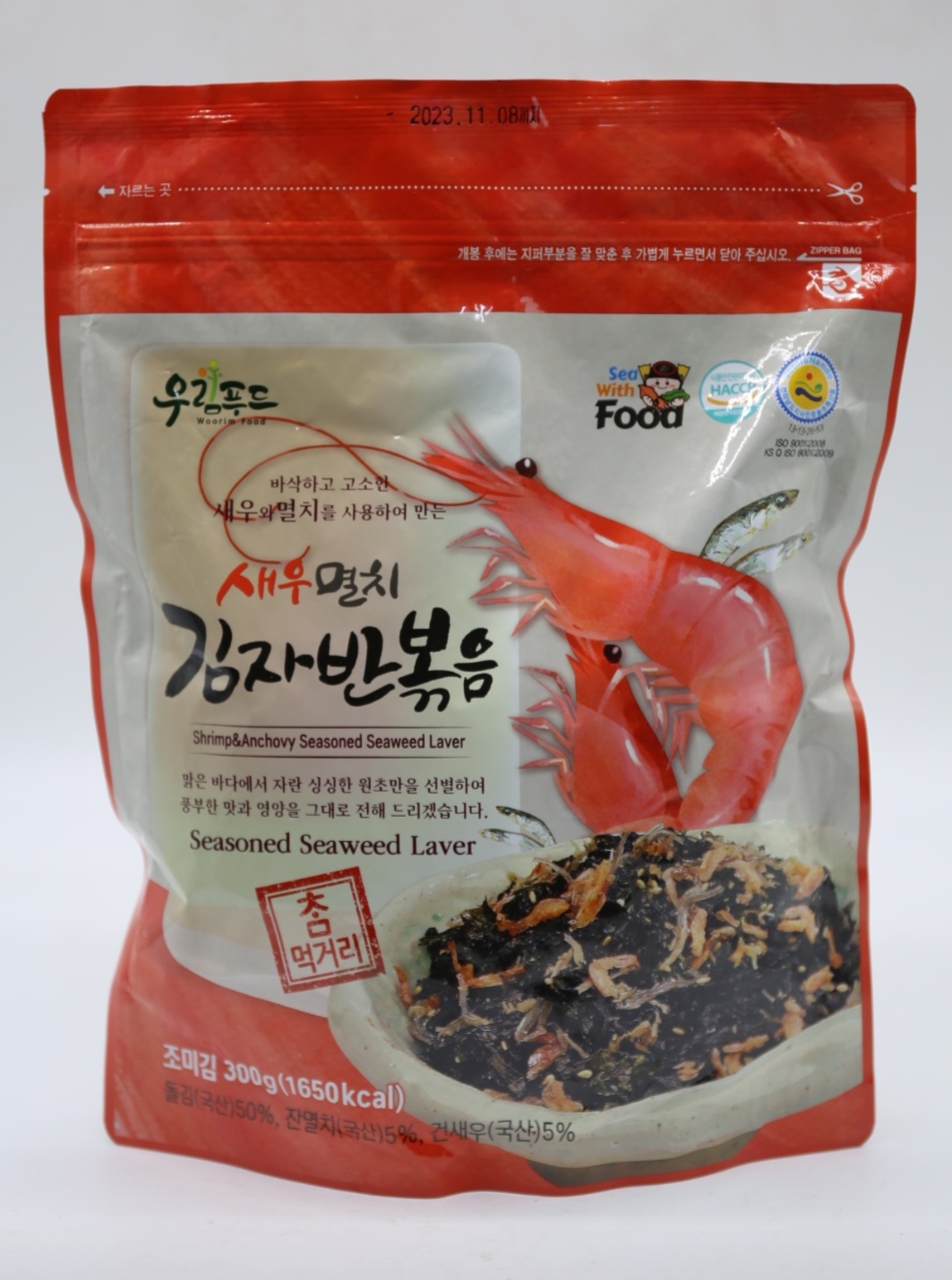 우림푸드 새우 멸치 김자반 볶음 300g 국민 반찬 - 메인 이미지