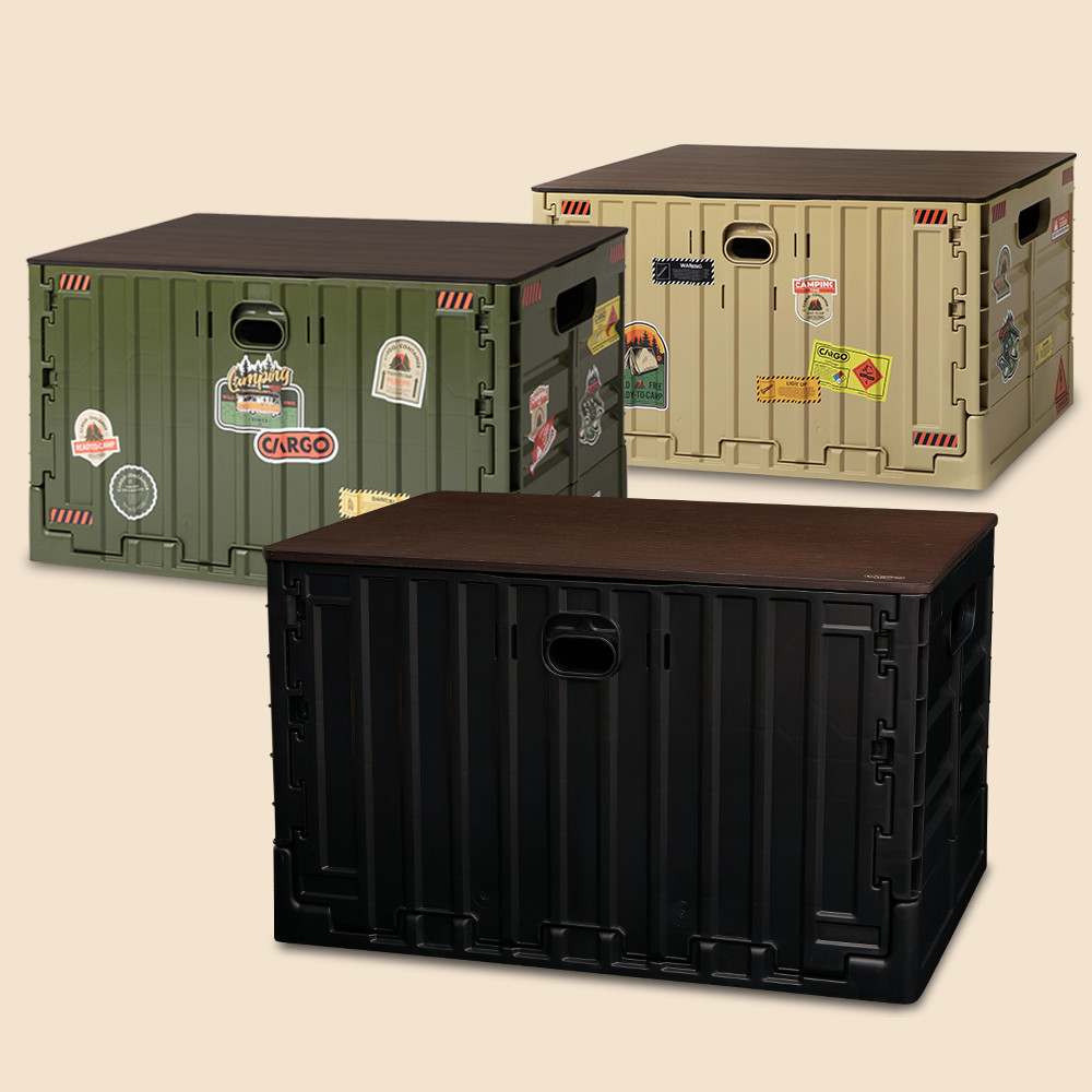 카고컨테이너 ﻿폴딩박스 블랙 캠핑용품 수납