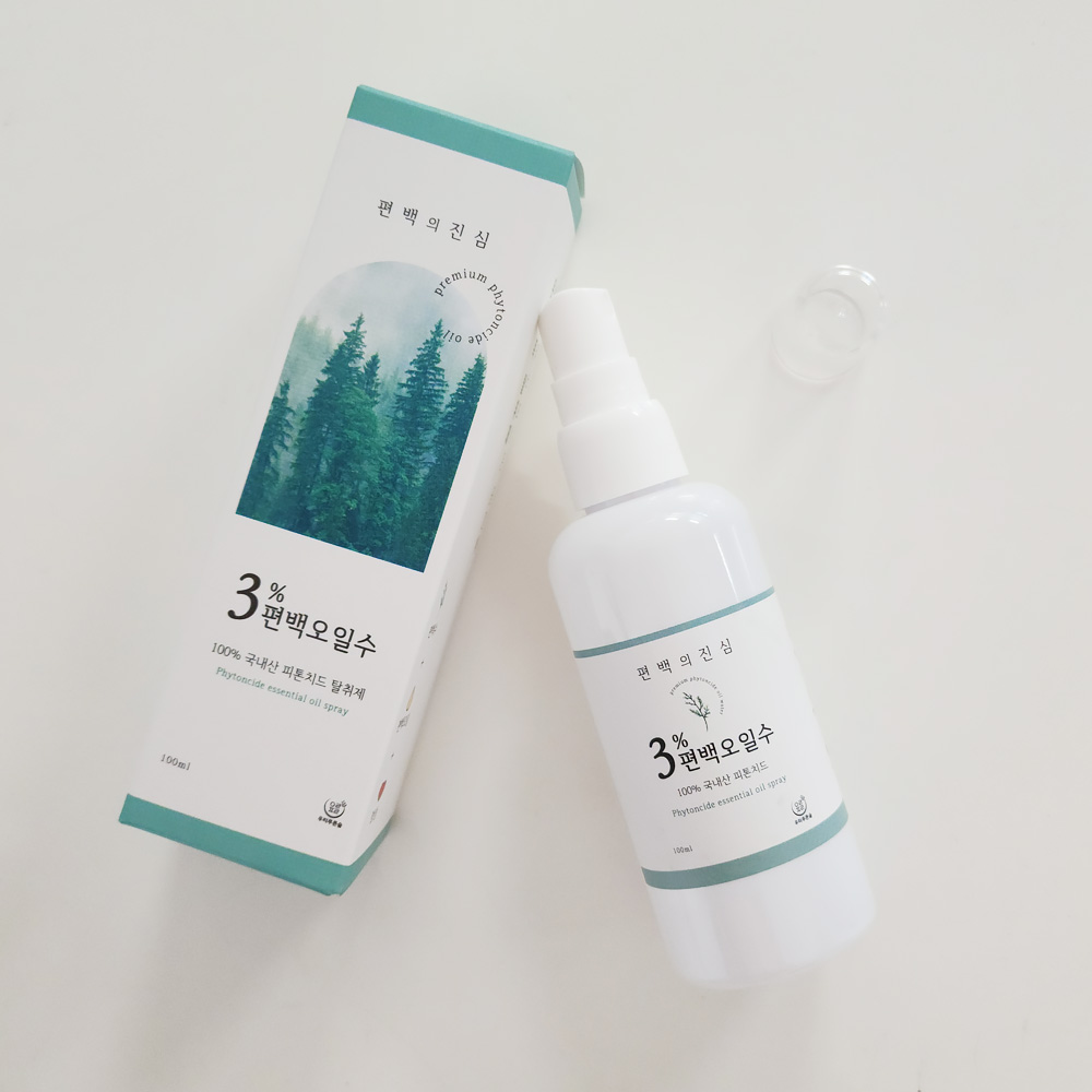 1+1 3%편백오일수 피톤치드 편백수 스프레이 나무 원액 탈취제 휴대용 여행용 100ml