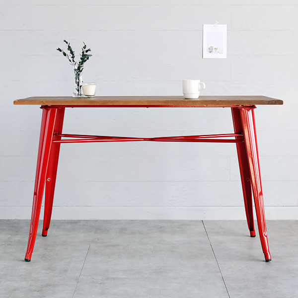 1200 원목상판 빈티지테이블 1020W 1200mm, 레드 8220.9800