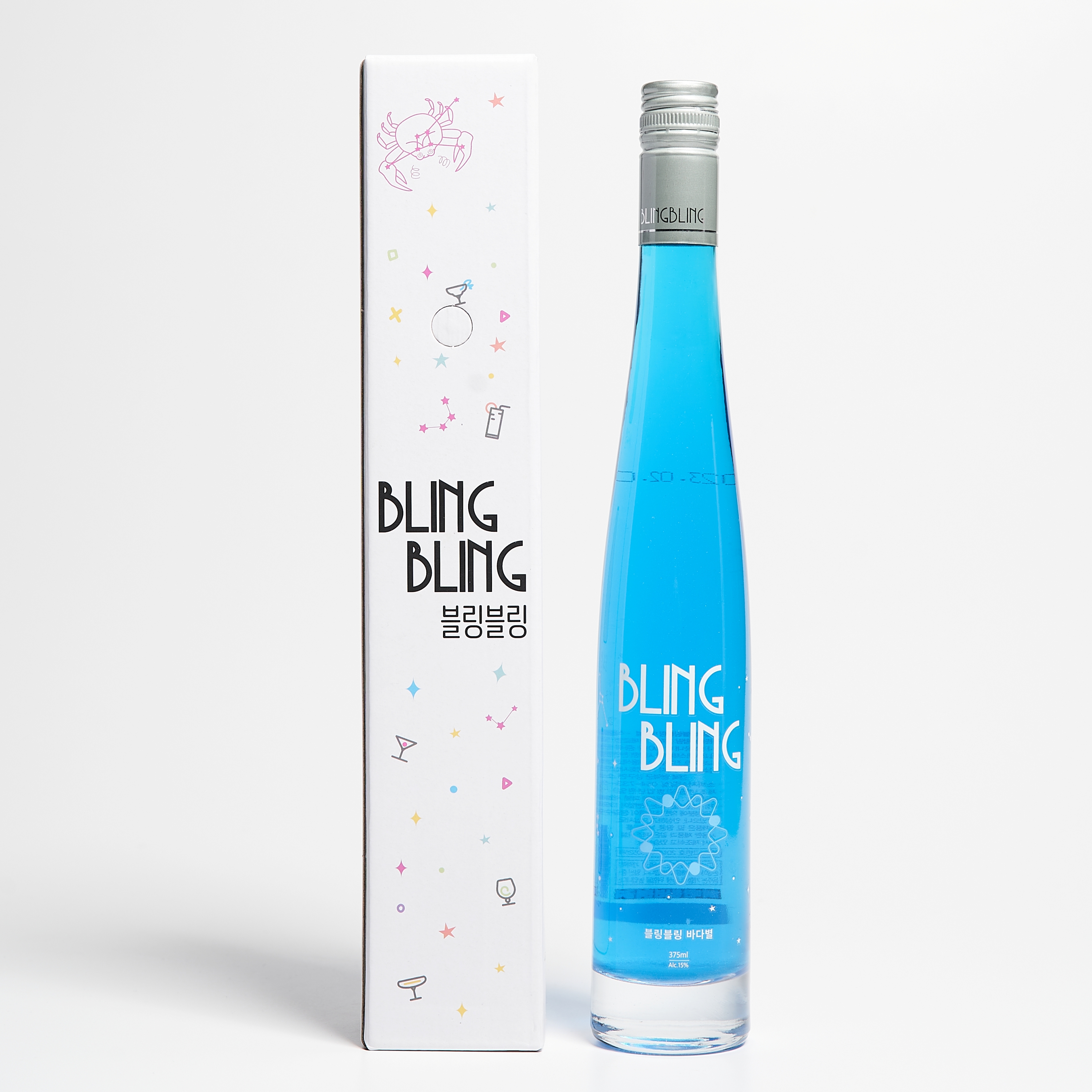 블링블링 바다별 15도 375ml 사과맛 리큐르 홈파티 영덕주조(케이스포함) - 메인 이미지