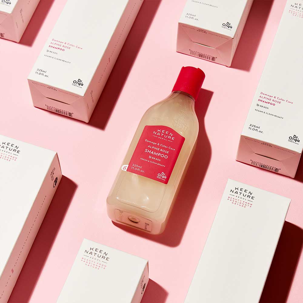 닥터올가 데미지&컬러케어 알파인 극손상 약산성 앰플 샴푸 로즈, 325ml, 1개 - 상세 이미지 2