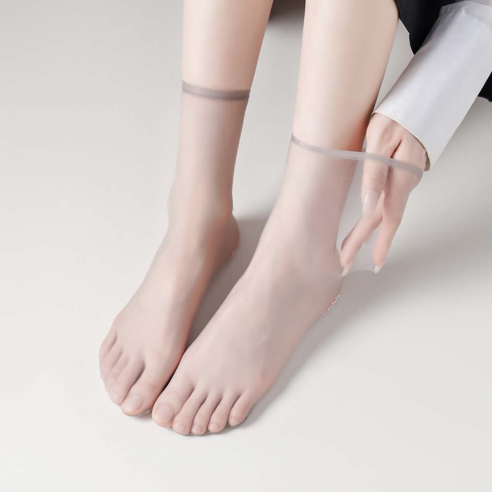 에멜강스 스타킹양말 논슬립 망사 시스루 양말 5켤레 미끄럼방지 레이스 샌들 여름양말 - 상세 이미지 5