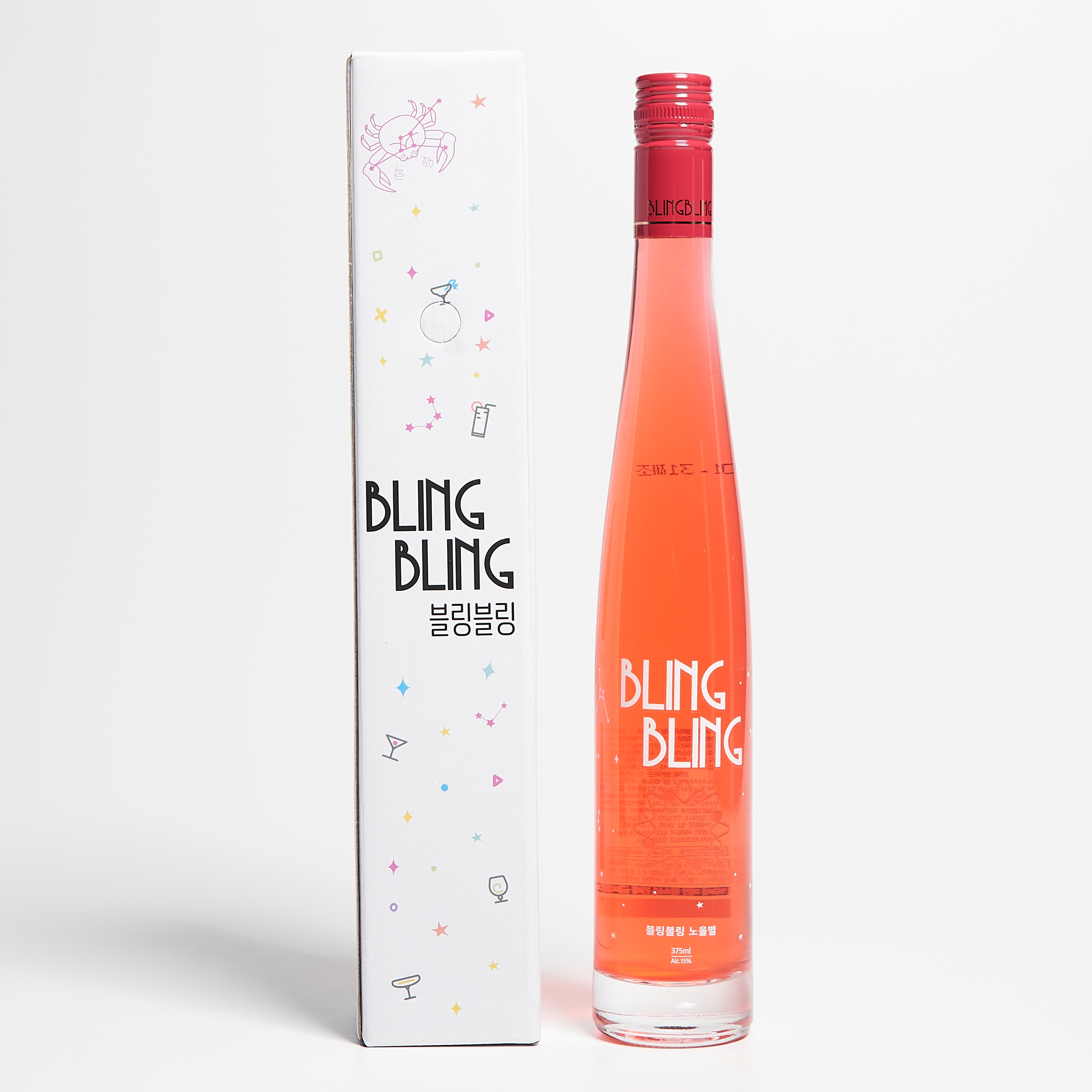 블링블링 노을별 15도 375ml 포도맛 리큐르 홈파티 영덕주조(케이스포함) - 메인 이미지