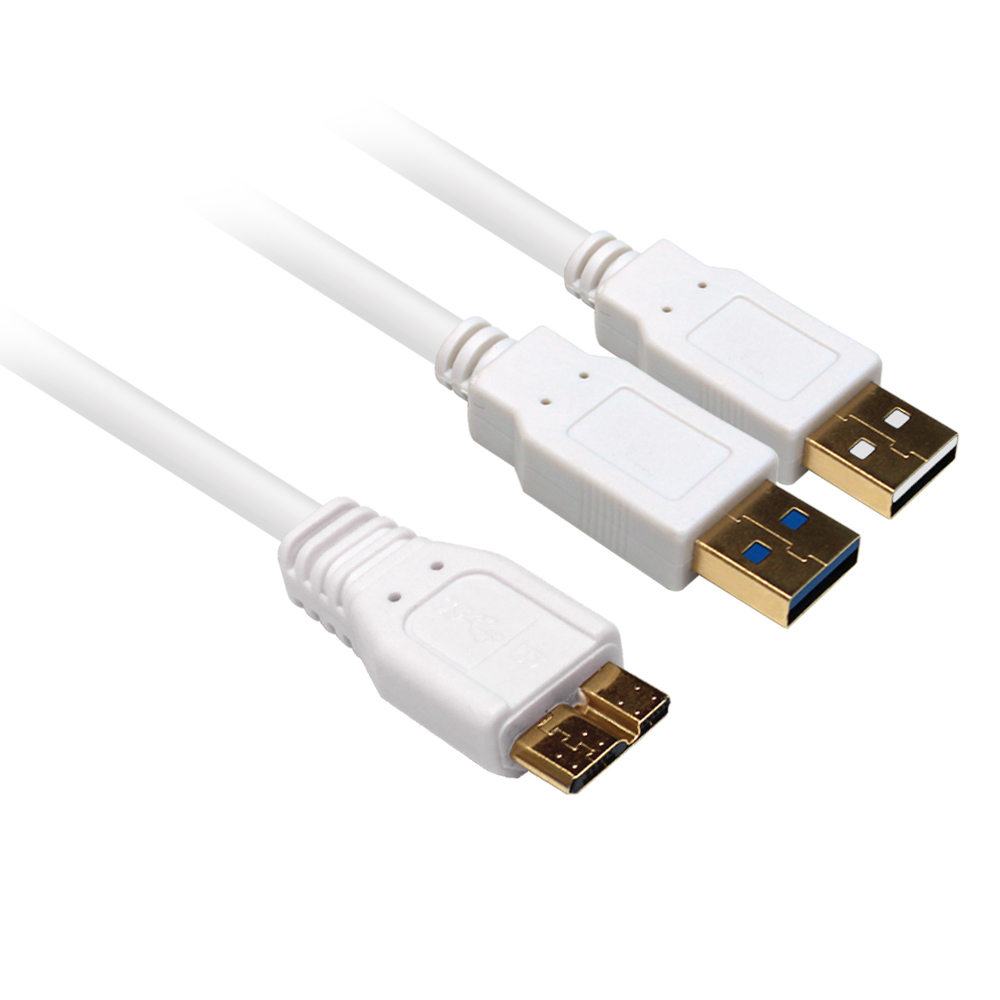 넥시 USB3.0 Micro B USB케이블 외장하드 Y케이블 0.5m, 1개 - 상품 이미지