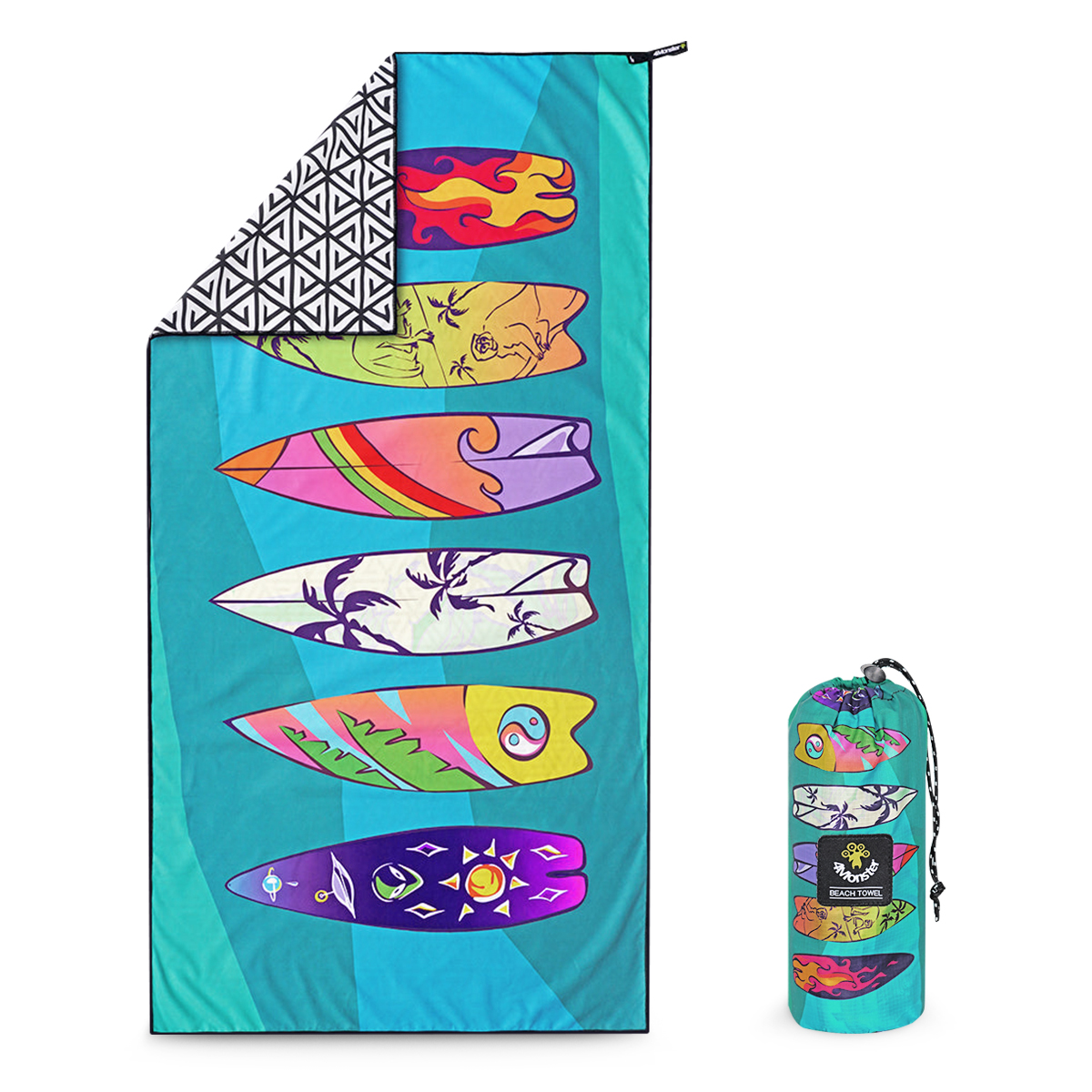 비치타올 파우치 서프 극세사 타월 대형 다용도 수건 피쉬보드