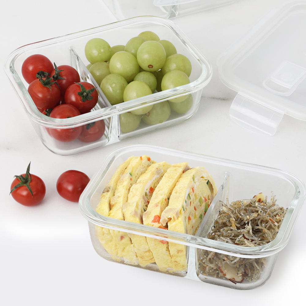 파쿠젠 1+1 나눔 반찬통 밀폐용기 찬통 950ML 원형 - 상세 이미지 2