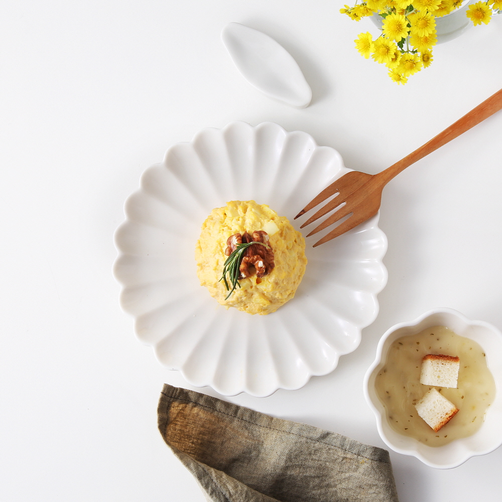 시라쿠스 네이처 프리즈 레트로 도자기 카페 브런치 그릇 / 15cm, 브래드접시