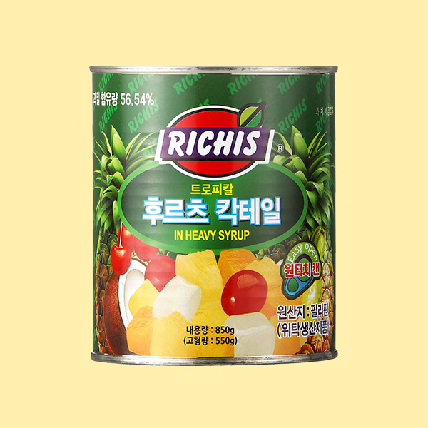 동서 리치스 후르츠칵테일 원터치 850g - 상품 이미지