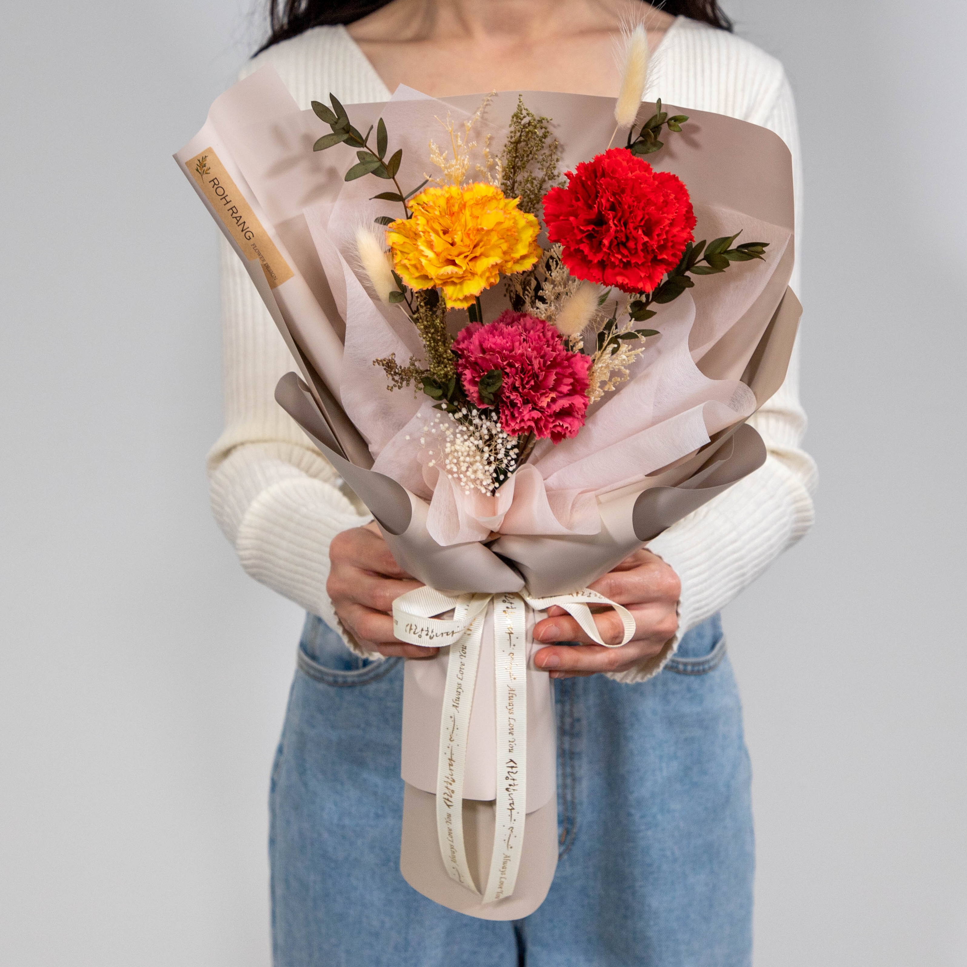 카네이션 꽃다발 생화같은조화 꽃배달서비스