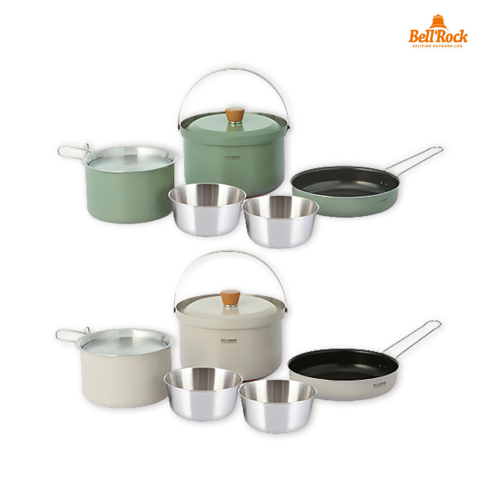 벨락 컬러9 코펠세트 2~3인용 / 통3중 코펠