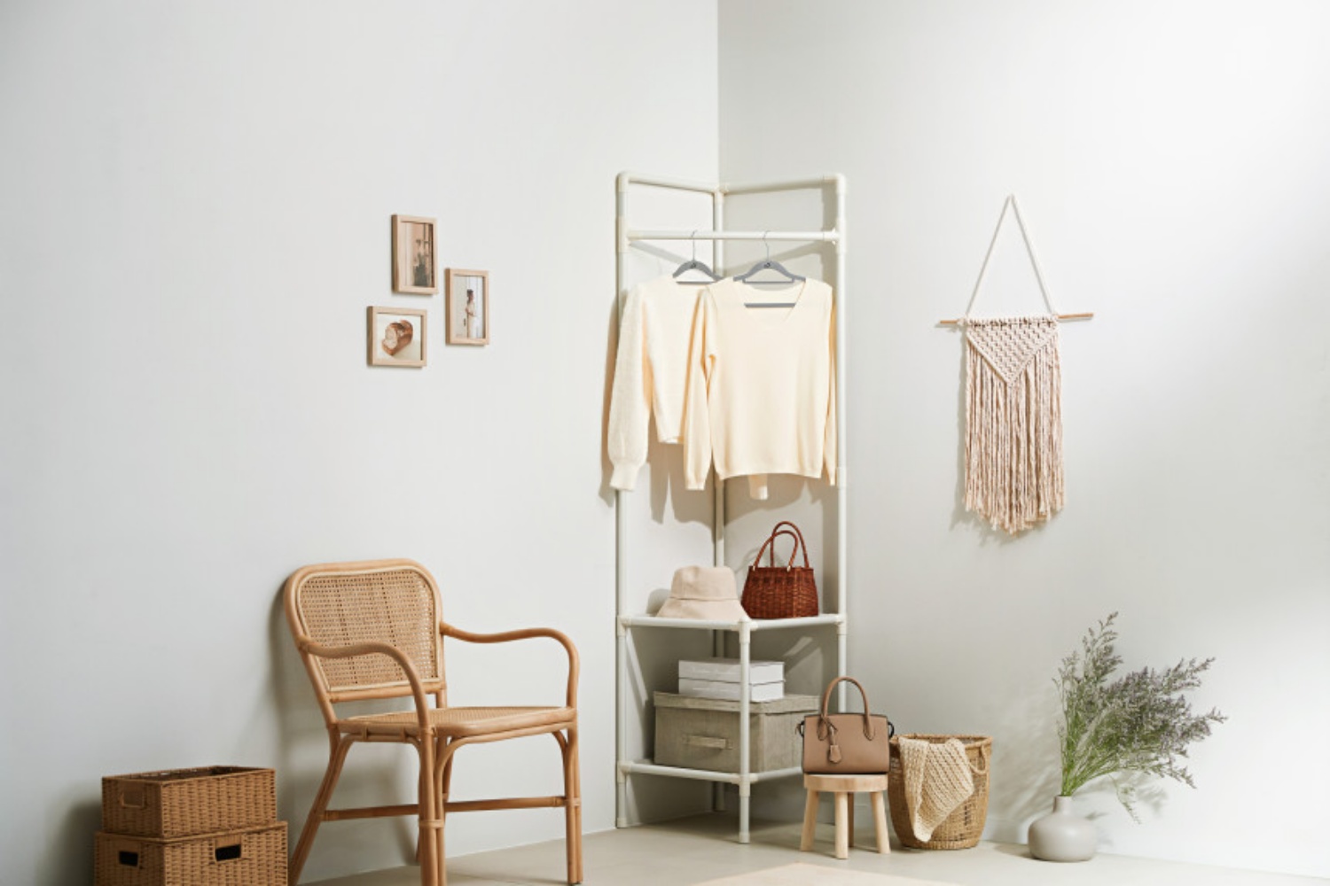 시스템행거 행거 스탠드 옷걸이 조립식 드레스룸 옷장 철제 싱글 2단