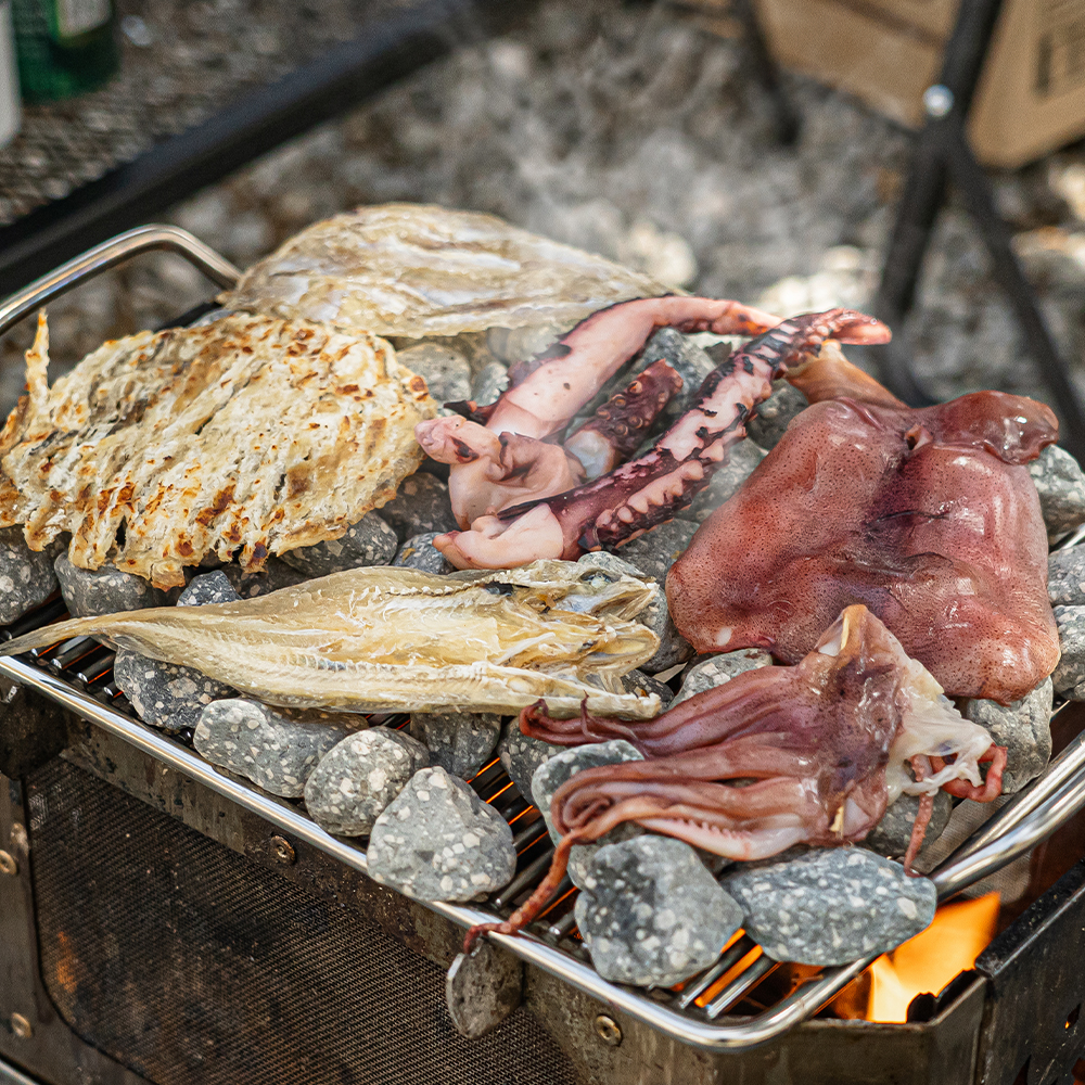 캠핑음식 요리 밀키트 맥반석 건어물 세트