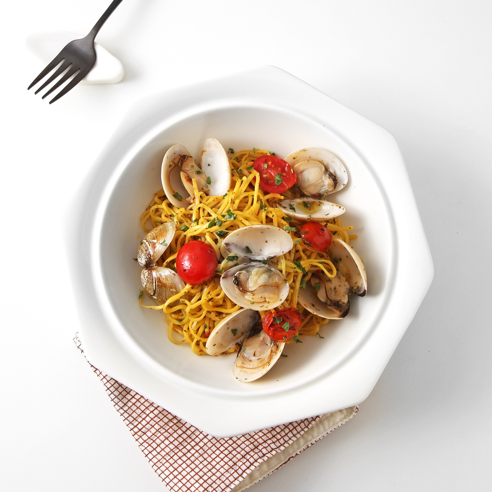 시라쿠스 네이처 프리즈 레트로 도자기 카페 브런치 그릇 / 24cm, 팔각파스타볼