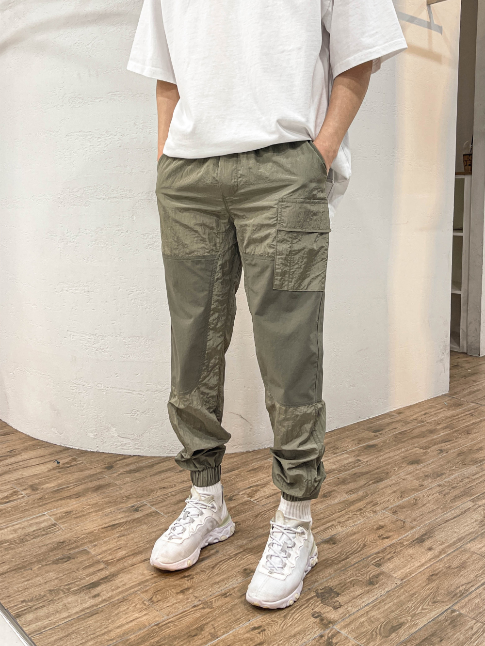 남자 여름용 스판 조거팬츠 나일론조거팬츠 건빵바지 - 상세 이미지 3