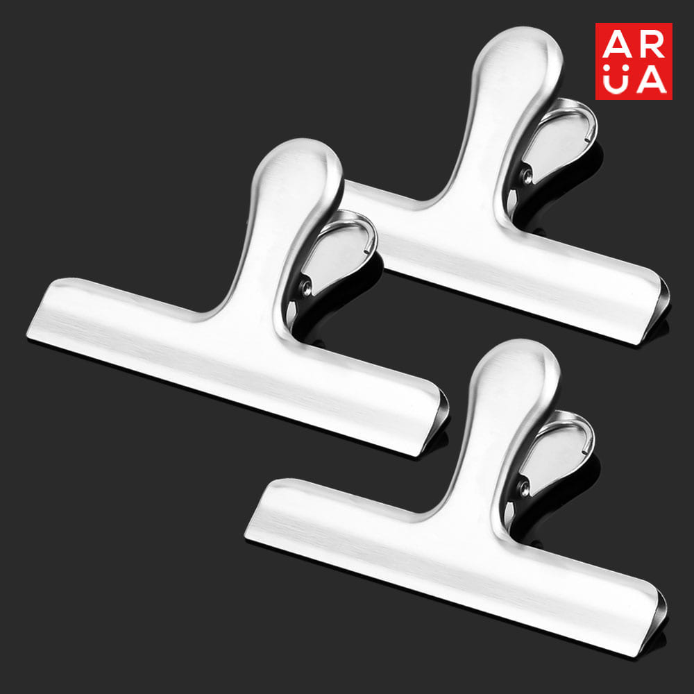 스텐 봉지집게 3개 과자 집게 밀봉집게 클립 소