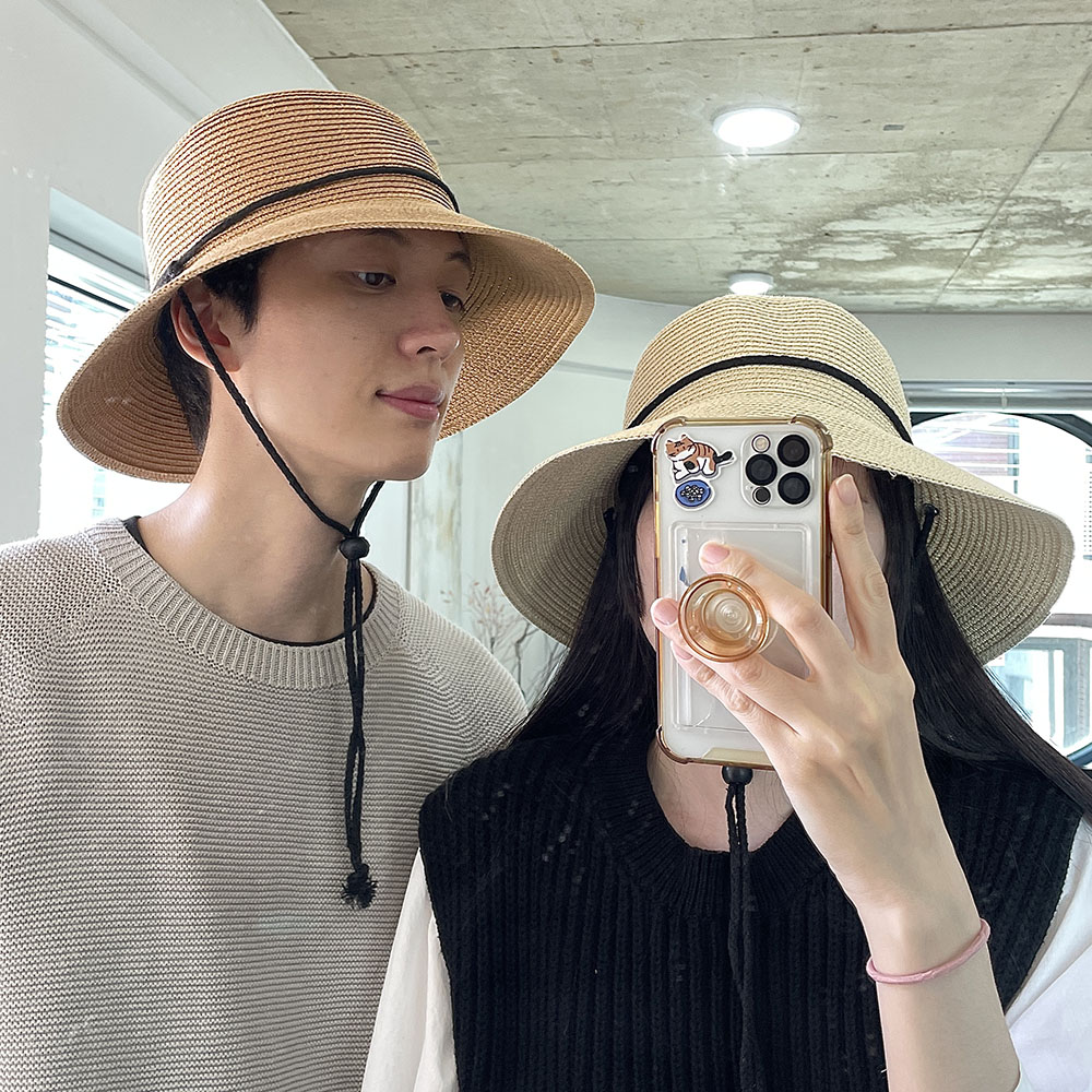 커플 밀짚모자 남자 여성 휴양지 비치 바캉스 여행 모자