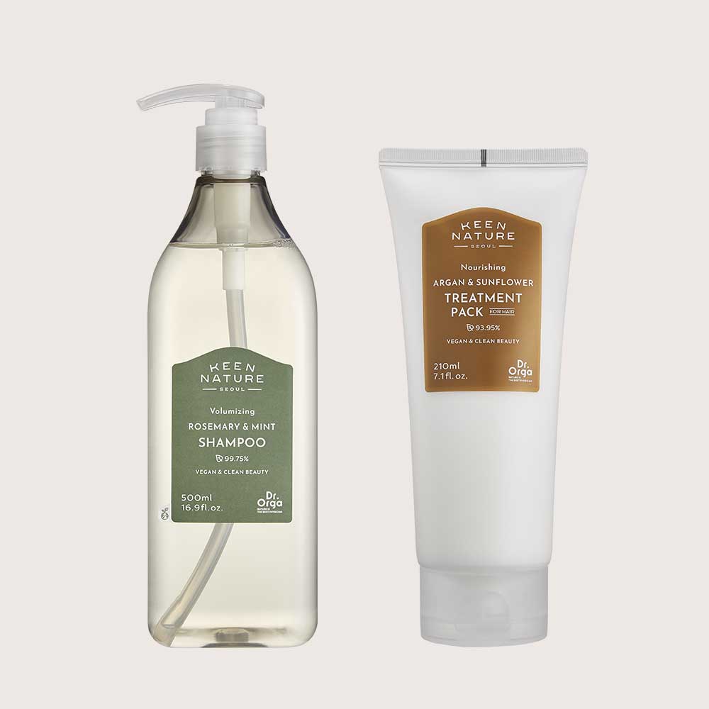 닥터올가 볼륨케어 세트 (로즈마리민트샴푸 500ml+아르간 헤어팩210ml) - 메인 이미지