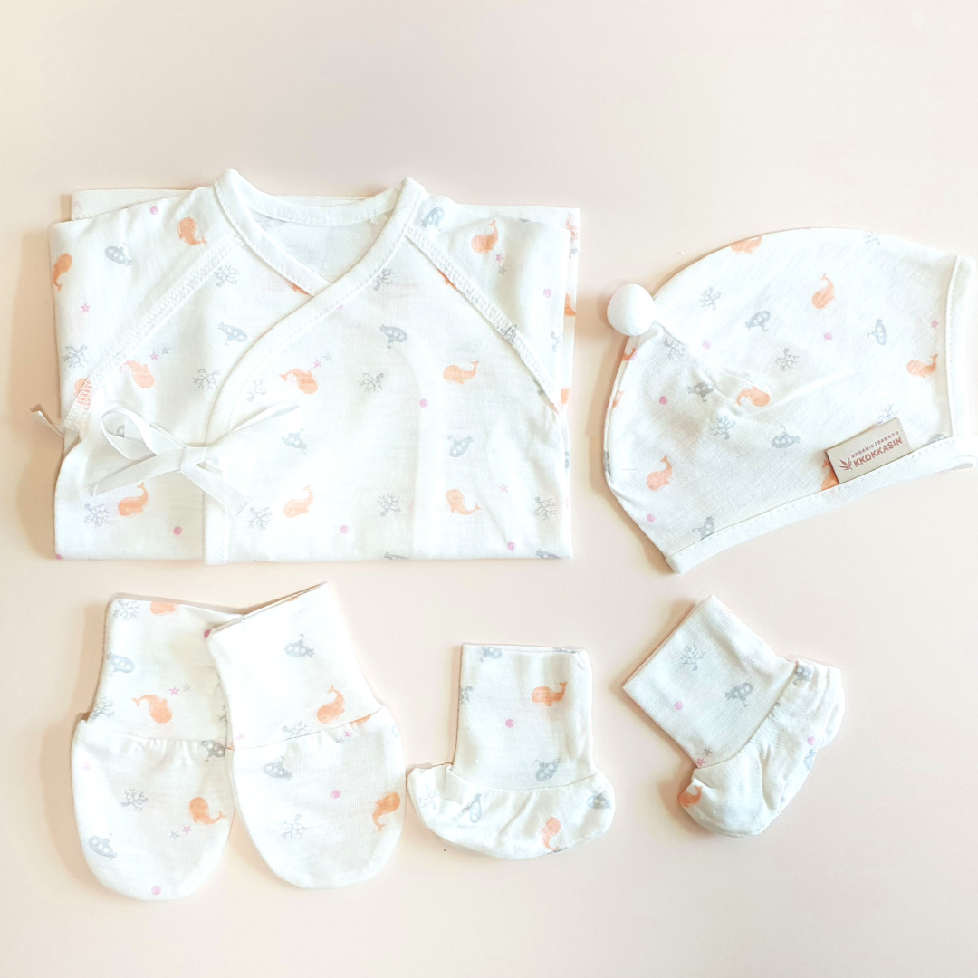 꼬까신 오가닉 4종 아기옷 신생아 출산선물 세트