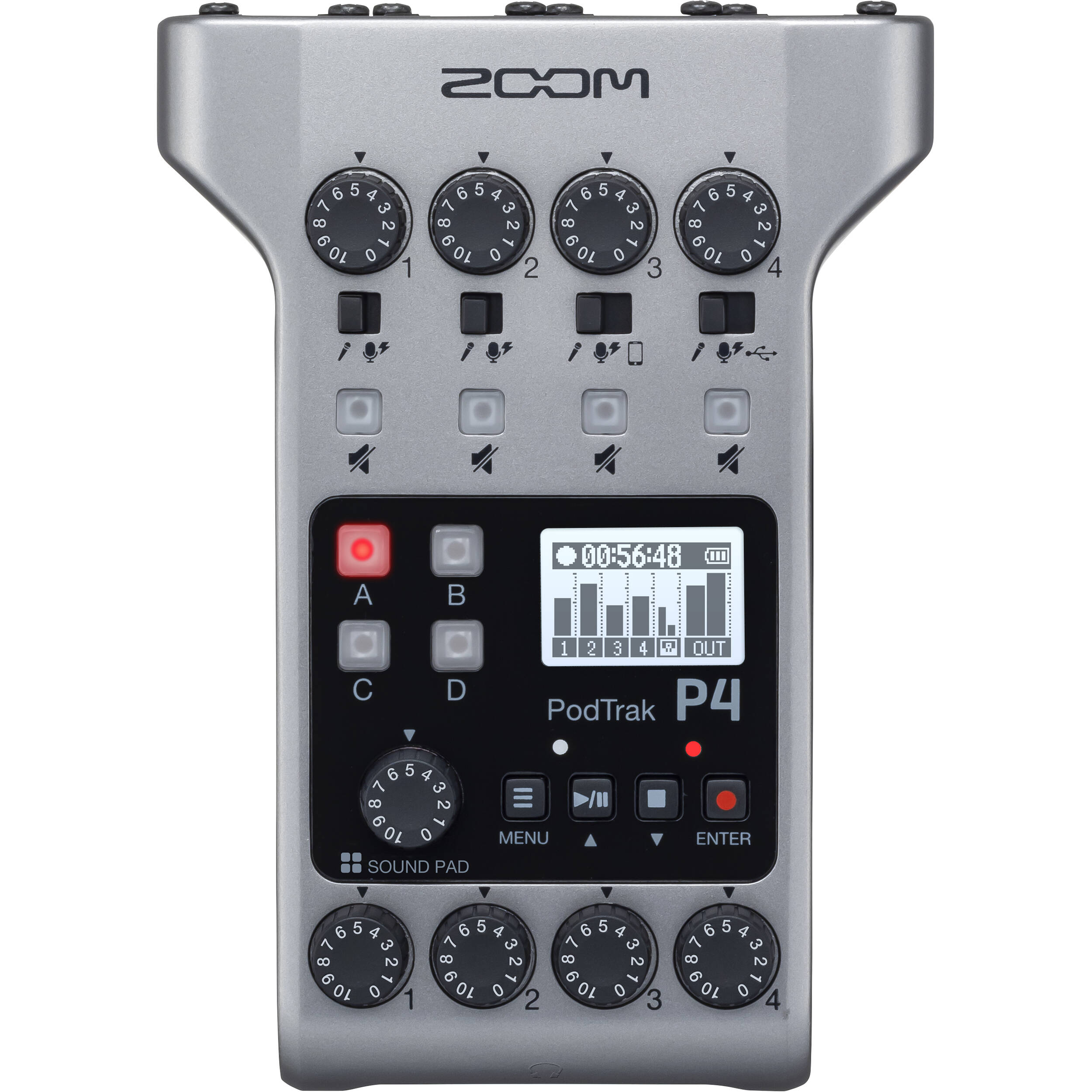 ZOOM PodTrak P4 줌 레코더 팟캐스트 녹음기 팟트랙 - 상세 이미지 2