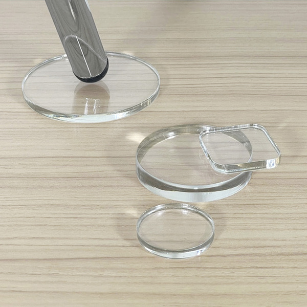 투명 아크릴 가구 다리 받침 바닥 받침대 정사각형(보호대) 1.5T 90x90mm - 상세 이미지 3