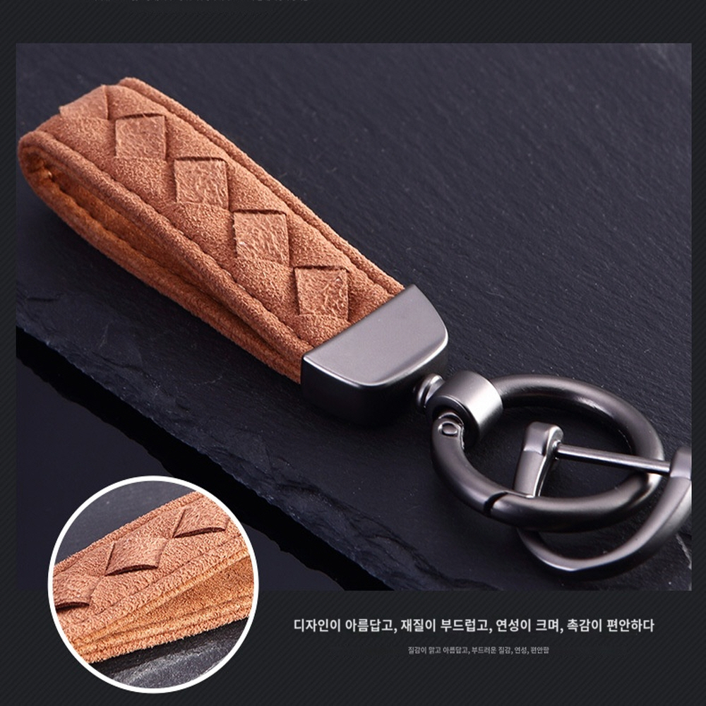 알칸타라 명품 자동차키홀더링 차키키링 스트랩 가죽 열쇠고리 이미지 6