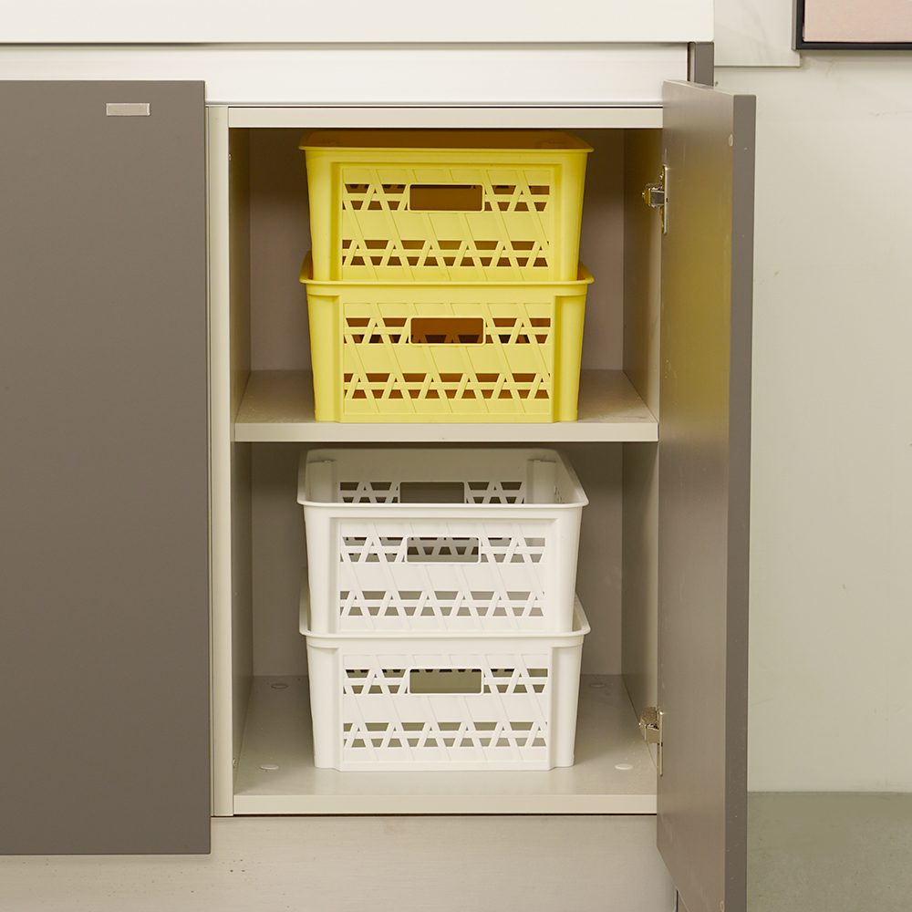 [도착보장] 브리즈 플라스틱 수납 바구니 팬트리 정리 바스켓 미디엄 3개