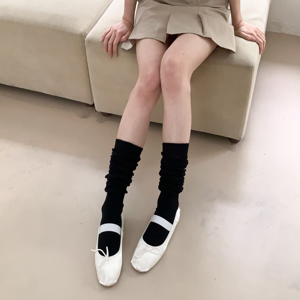 [사계절용] 플림 롱 니삭스 가을 여름 주름 양말 레그워머 6color 상세 이미지 30