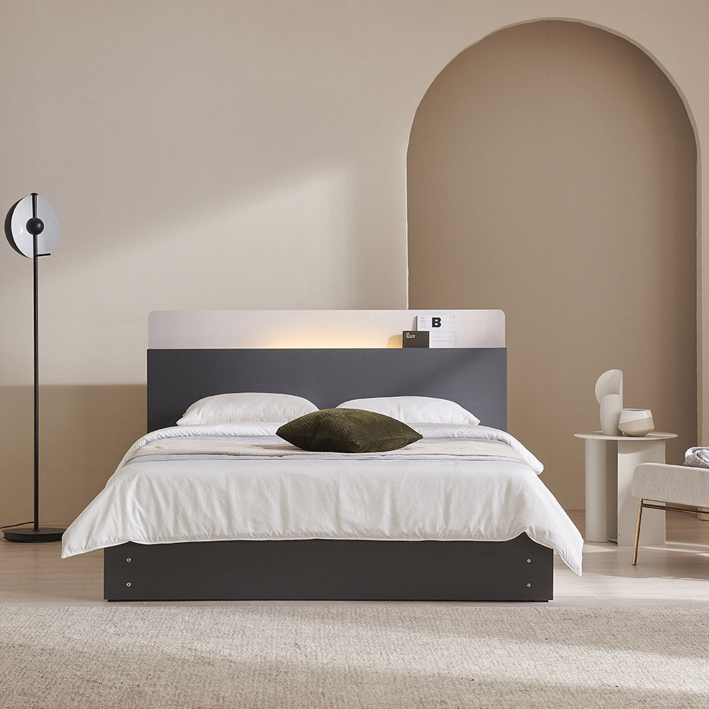 크렌시아 소놉스 리노서랍 LED 조명 침대 SS/Q/K 침대