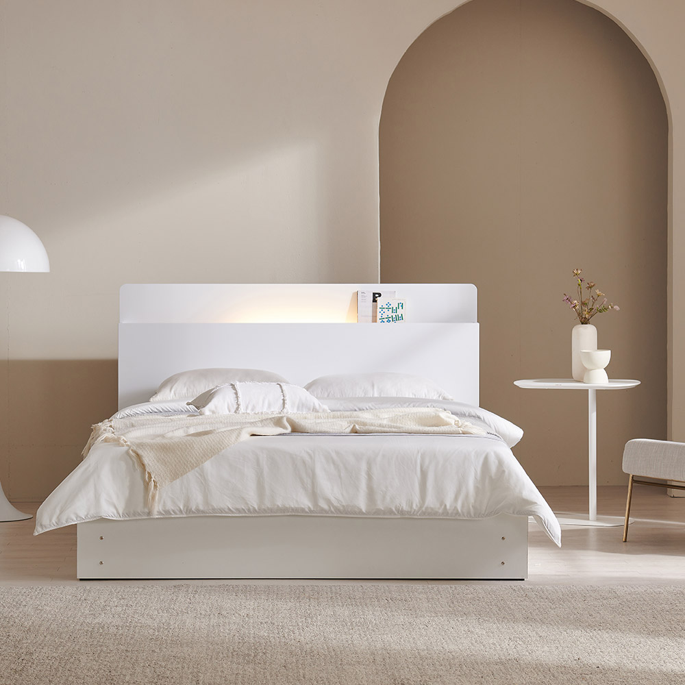 크렌시아 소놉스 리노서랍 LED 조명 침대 SS/Q/K 침대